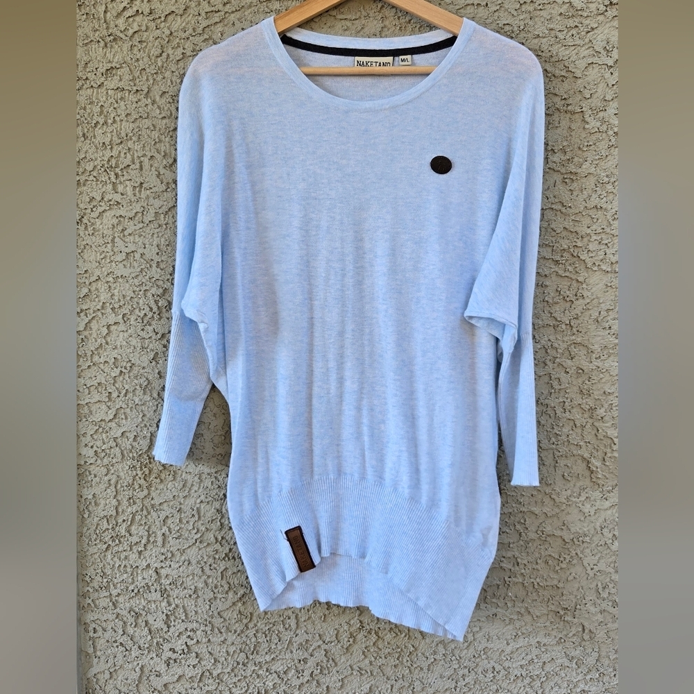Naketano Baby Blue Dolman Sleeve Sweater